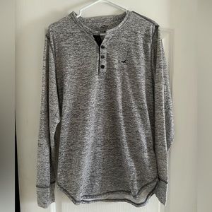 Hollister salt and paper long sleeve Henley